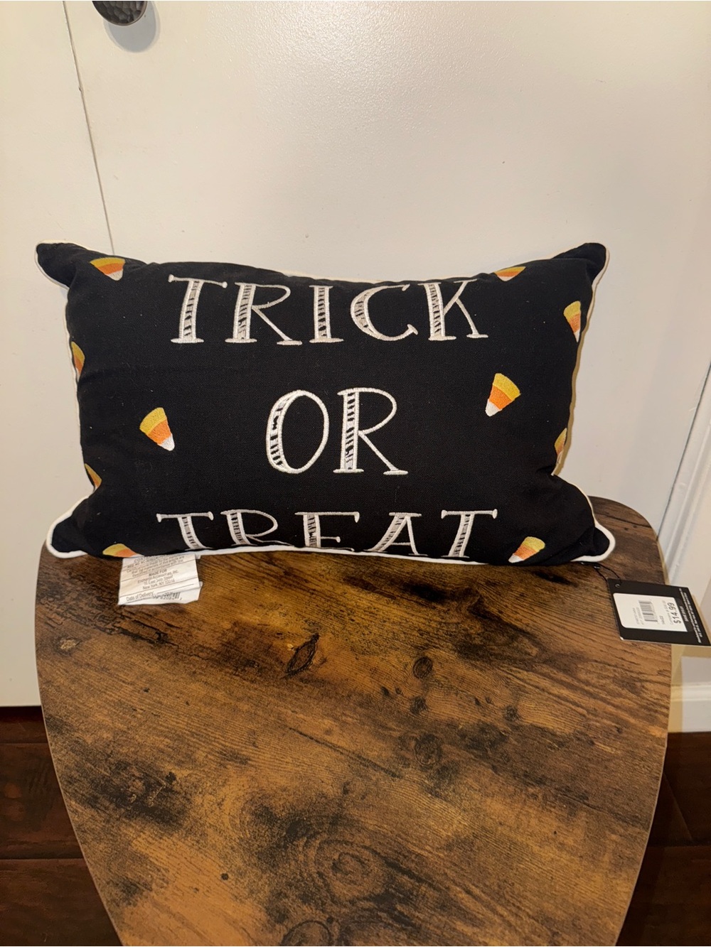 Halloween Trick or Treat Decorative Pillow